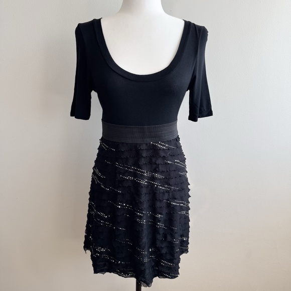 Black Ruffle Dress 2000s - Picture 1 of 7